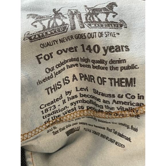 Dark Wash Levi 505 Jeans 36x32 Mens Jeans Western Relaxed Fit Straight Leg - Picture 3 of 10